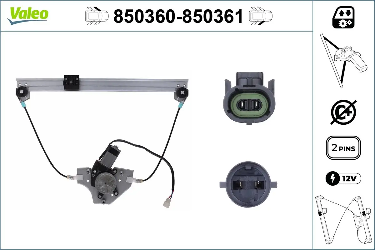 Fensterheber vorne links VALEO 850360