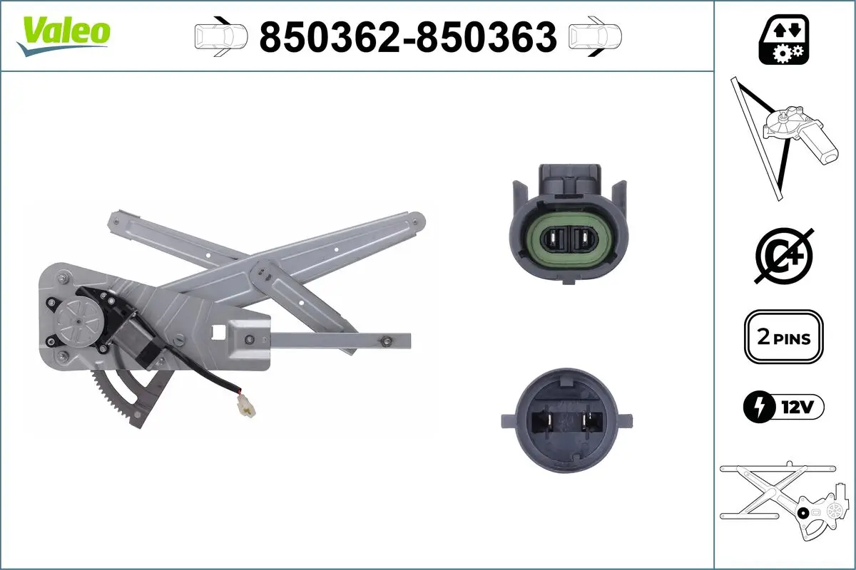 Fensterheber vorne links VALEO 850362