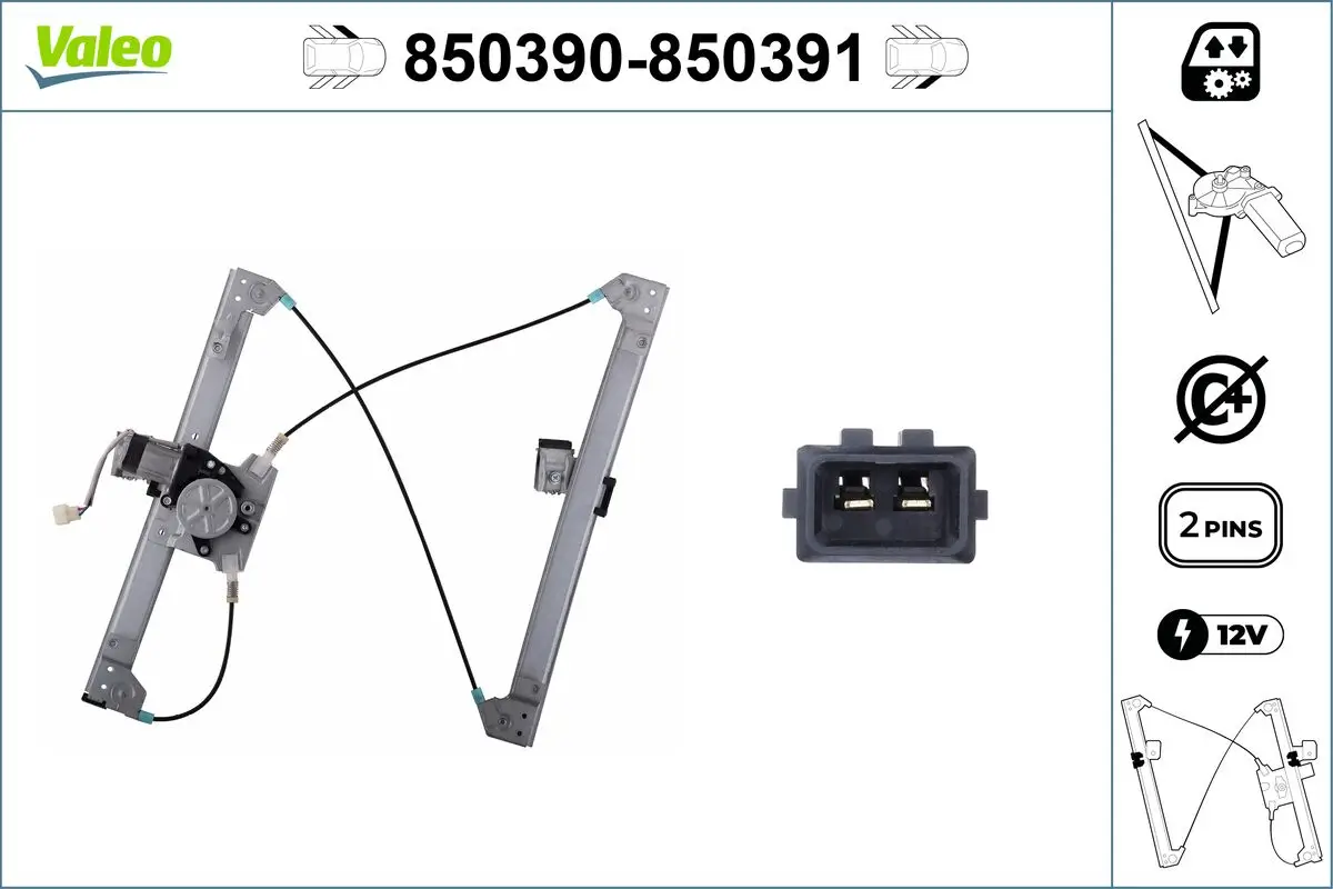 Fensterheber vorne links VALEO 850390