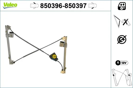 Fensterheber vorne links VALEO 850396 Bild Fensterheber vorne links VALEO 850396