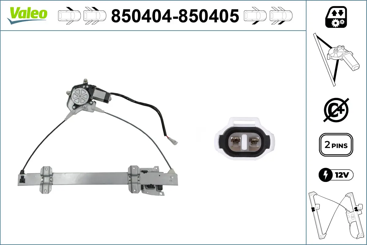 Fensterheber vorne rechts VALEO 850405