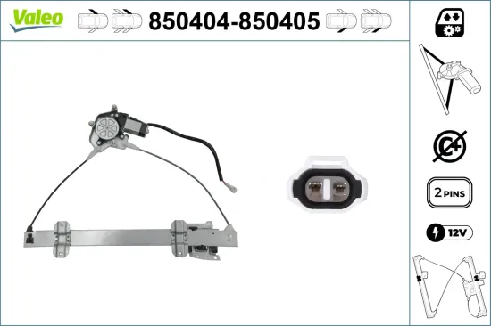 Fensterheber vorne rechts VALEO 850405 Bild Fensterheber vorne rechts VALEO 850405