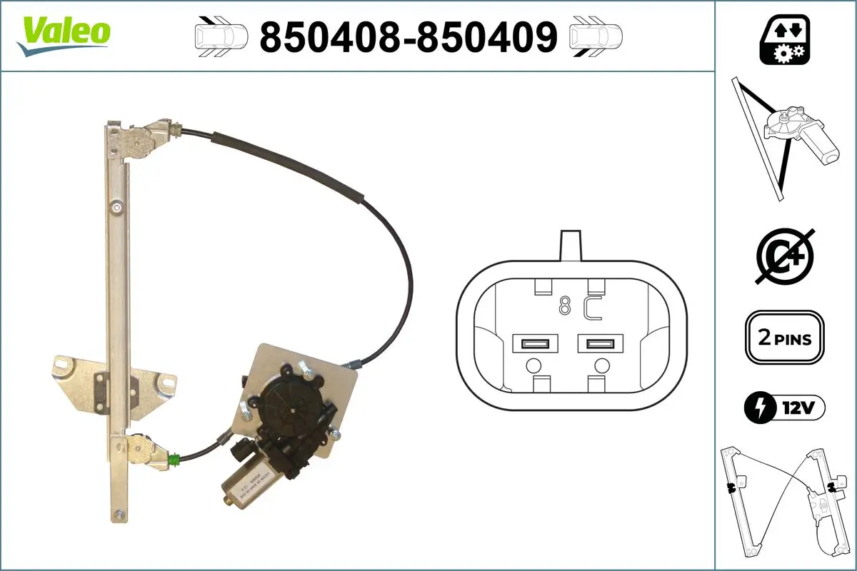Fensterheber hinten links VALEO 850408