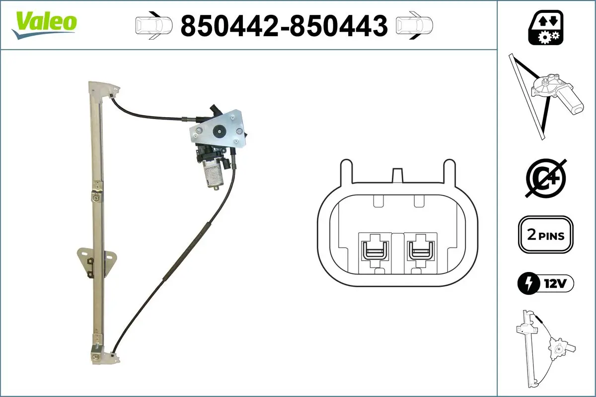 Fensterheber vorne links VALEO 850442