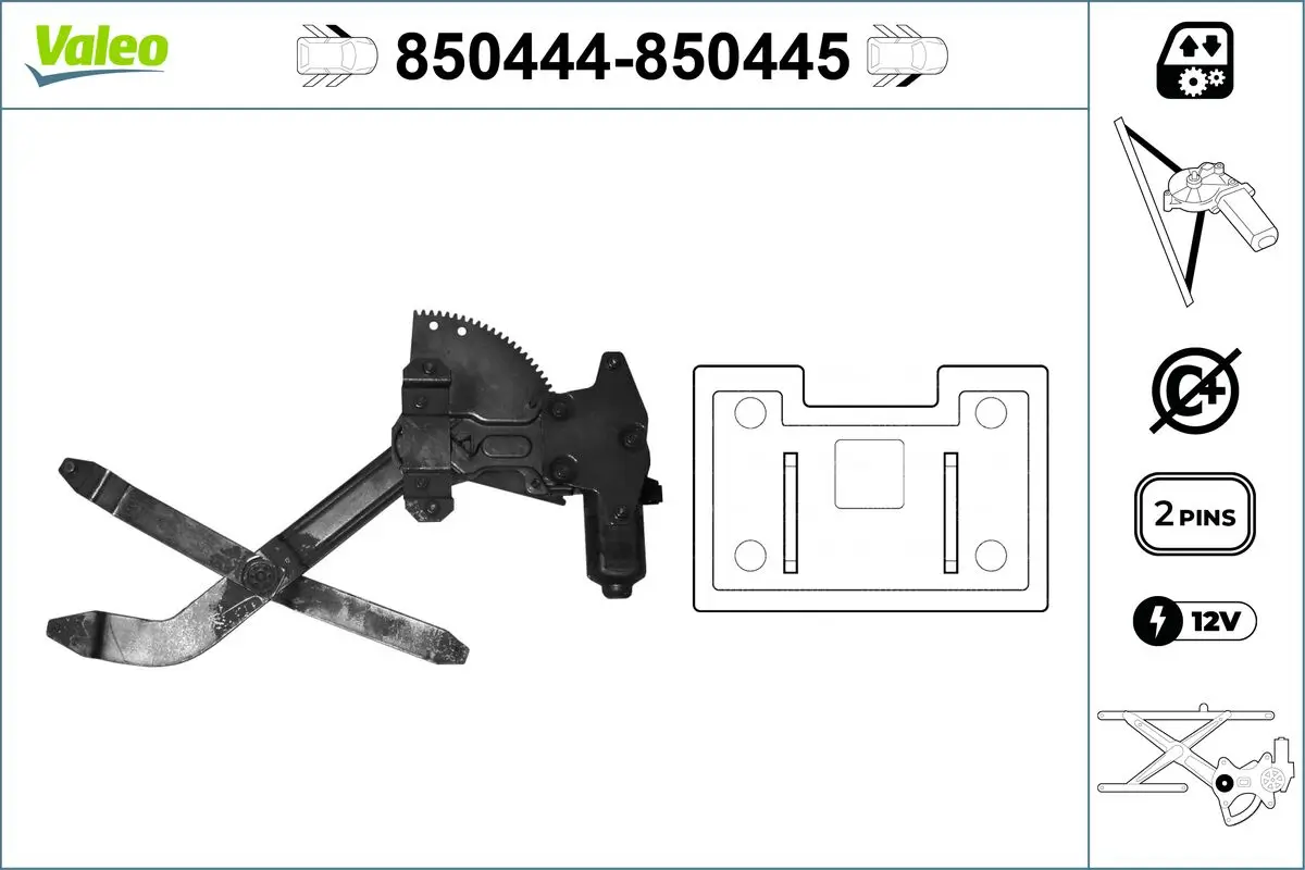 Fensterheber vorne links VALEO 850444