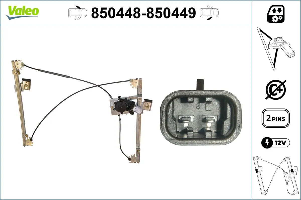 Fensterheber vorne links VALEO 850448