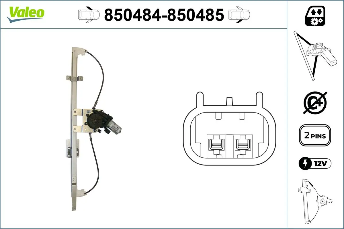 Fensterheber vorne links VALEO 850484