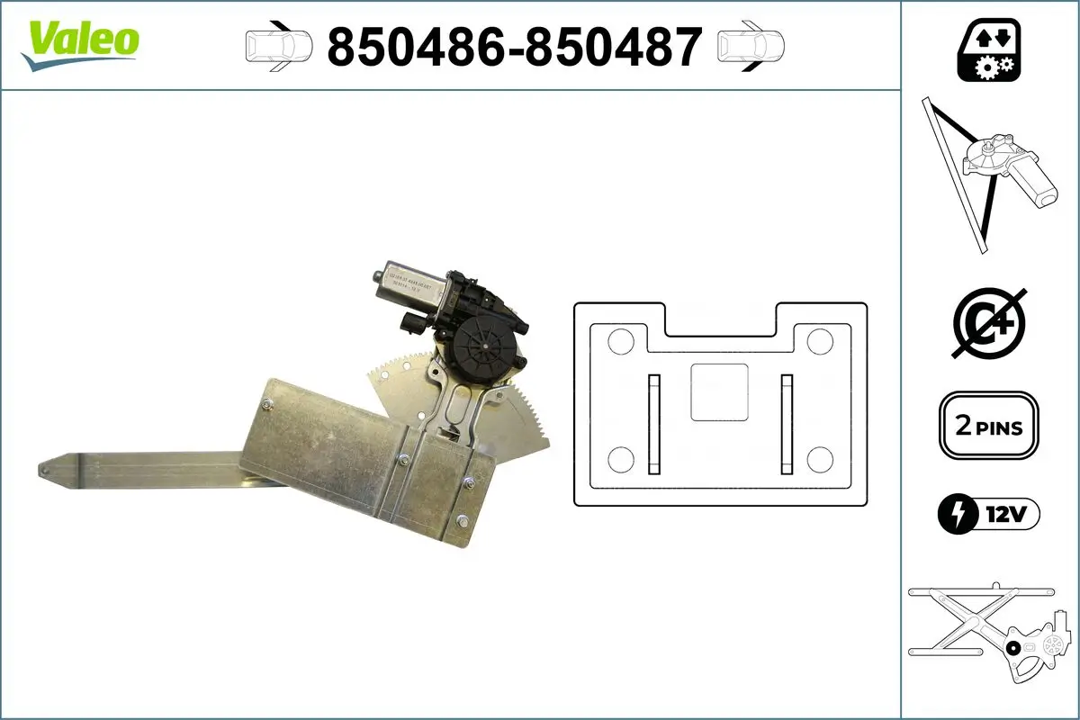 Fensterheber vorne links VALEO 850486