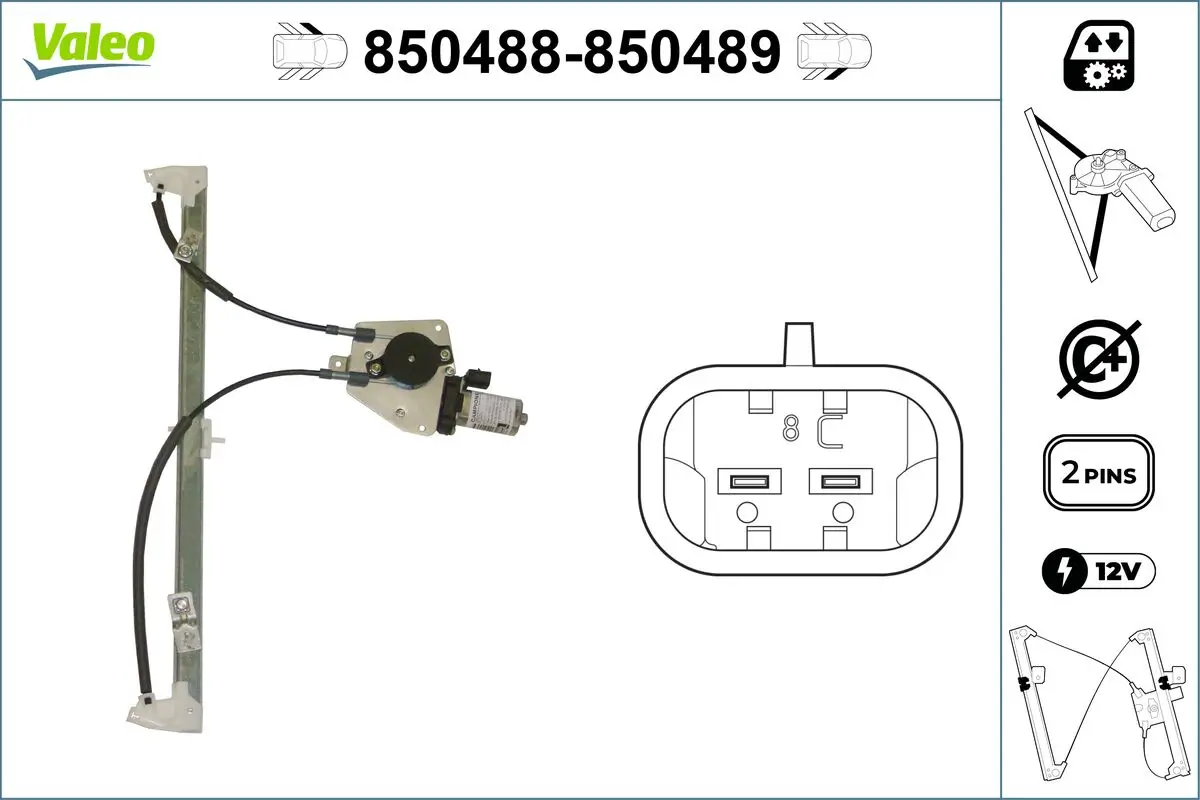 Fensterheber vorne links VALEO 850488