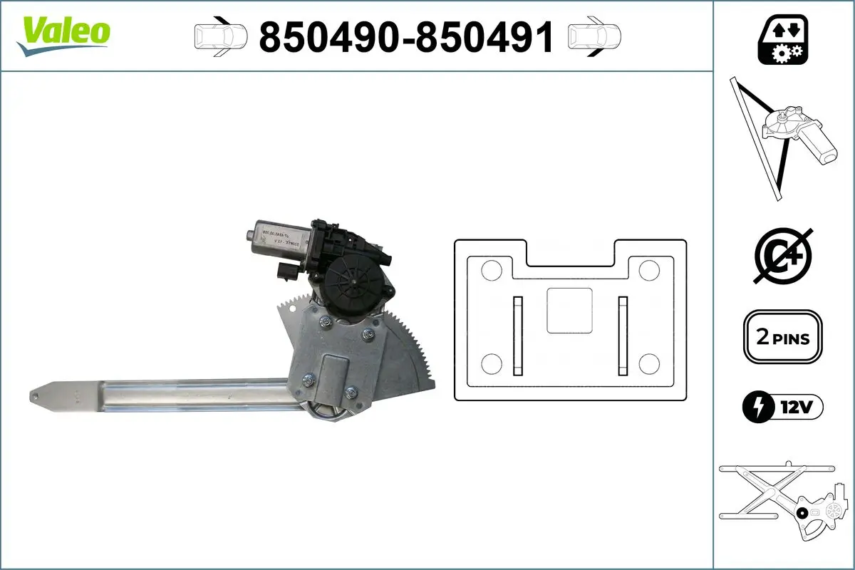 Fensterheber vorne links VALEO 850490