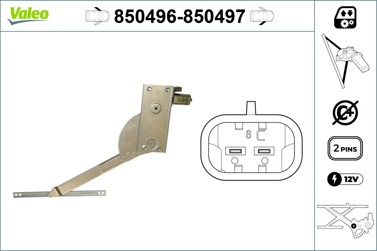 Fensterheber vorne links VALEO 850496
