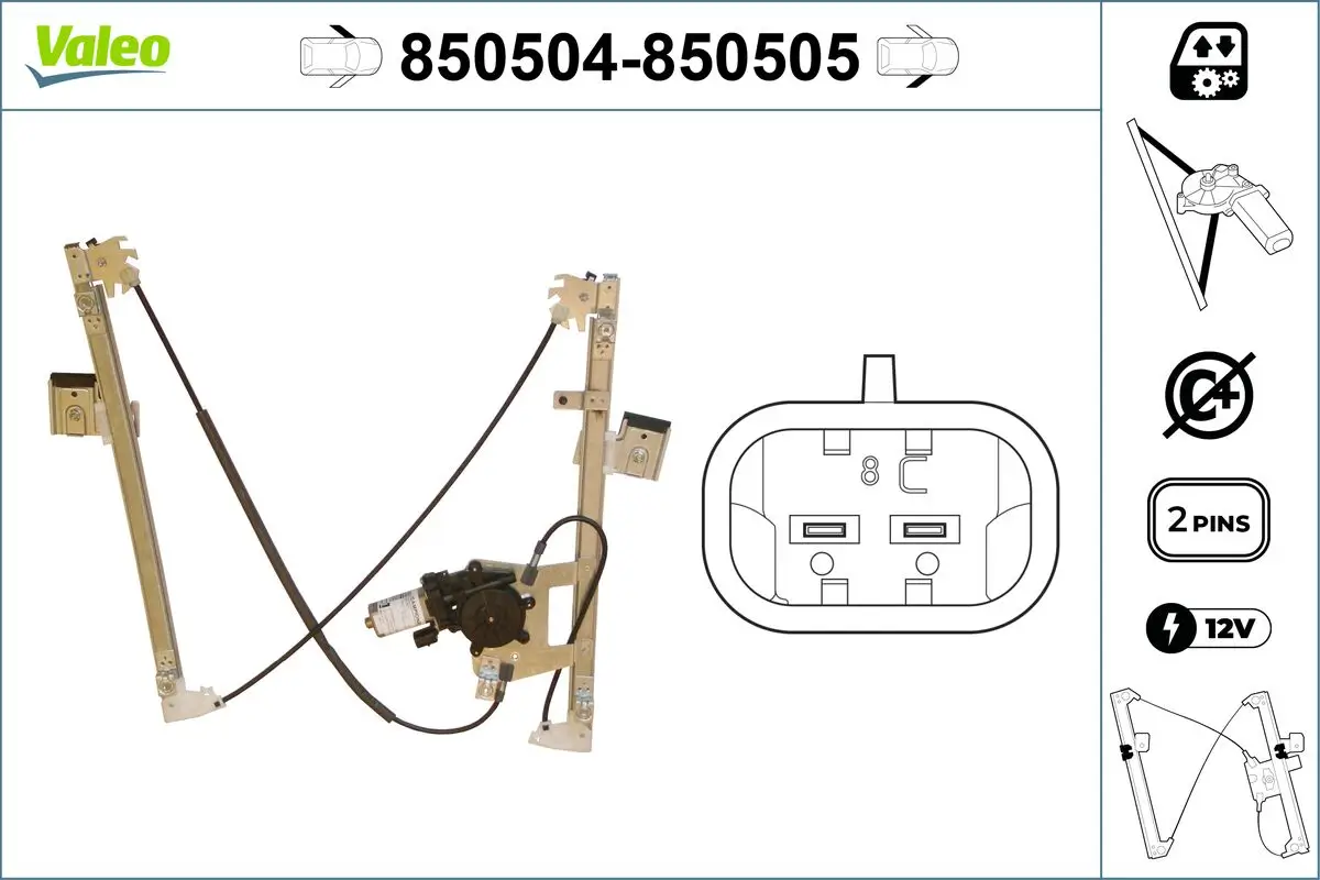 Fensterheber vorne links VALEO 850504