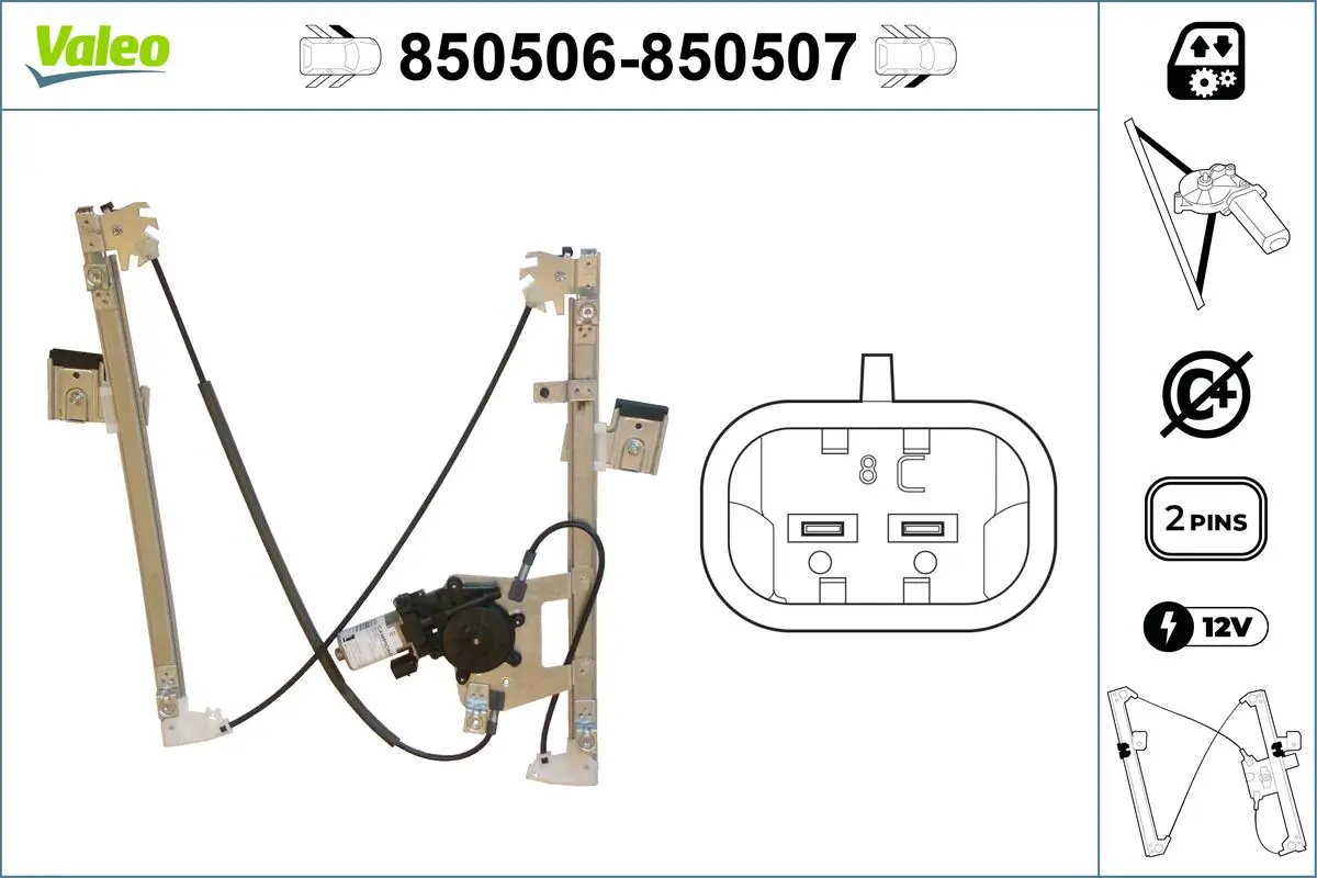 Fensterheber vorne links VALEO 850506