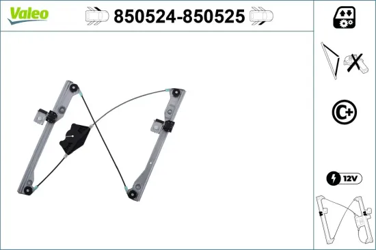 Fensterheber vorne links VALEO 850524 Bild Fensterheber vorne links VALEO 850524