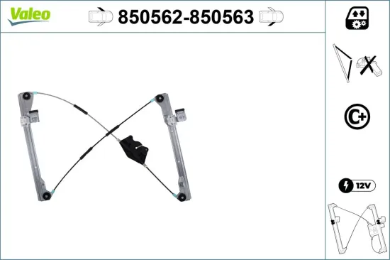 Fensterheber vorne links VALEO 850562 Bild Fensterheber vorne links VALEO 850562