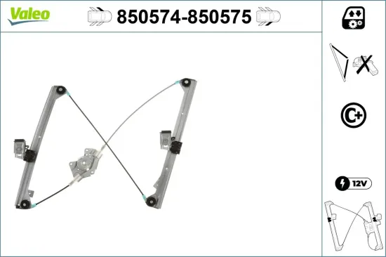 Fensterheber vorne links VALEO 850574 Bild Fensterheber vorne links VALEO 850574