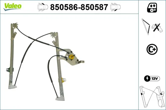 Fensterheber vorne links VALEO 850586 Bild Fensterheber vorne links VALEO 850586