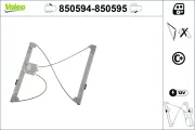 Fensterheber vorne links VALEO 850594