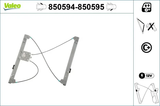 Fensterheber vorne links VALEO 850594 Bild Fensterheber vorne links VALEO 850594