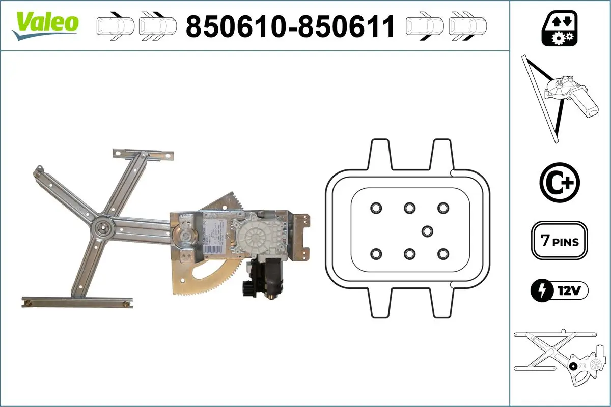 Fensterheber vorne links VALEO 850610