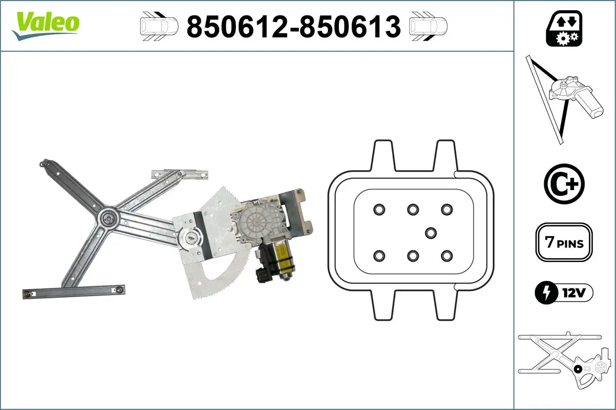 Fensterheber vorne links VALEO 850612
