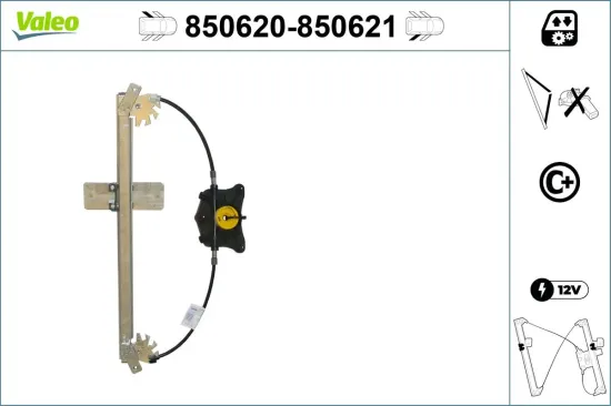 Fensterheber hinten links VALEO 850620 Bild Fensterheber hinten links VALEO 850620