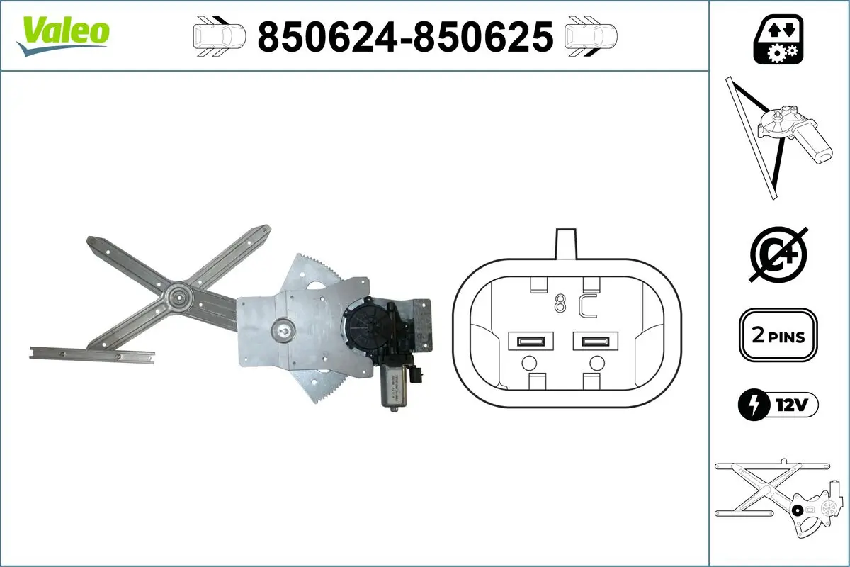Fensterheber vorne links VALEO 850624
