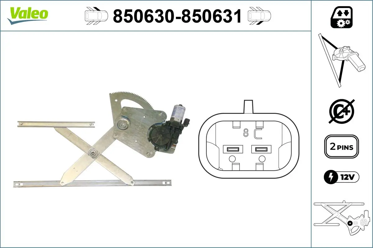 Fensterheber vorne links VALEO 850630