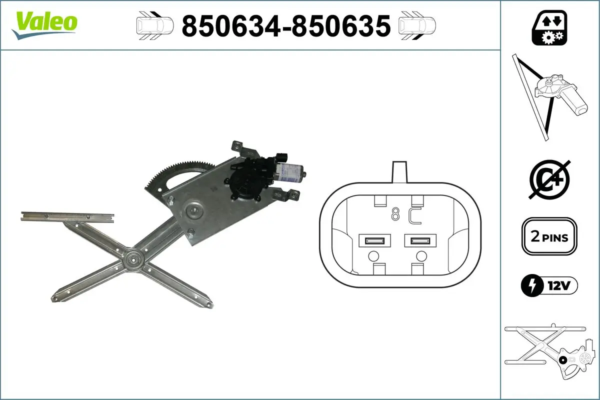 Fensterheber vorne links VALEO 850634