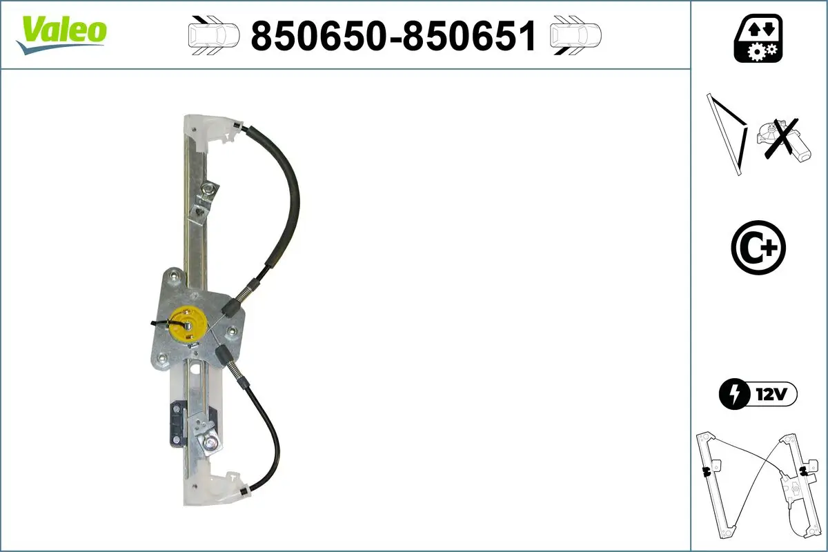 Fensterheber hinten links VALEO 850650