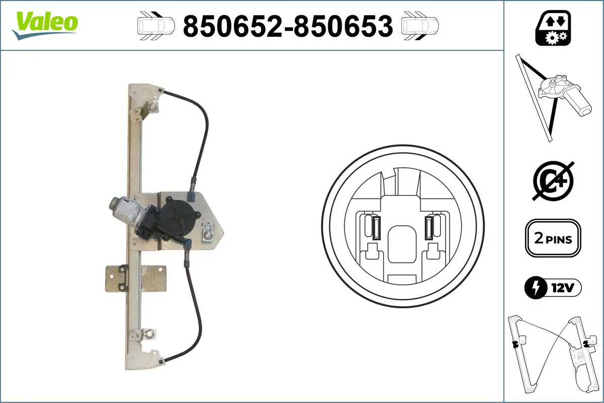 Fensterheber vorne links VALEO 850652
