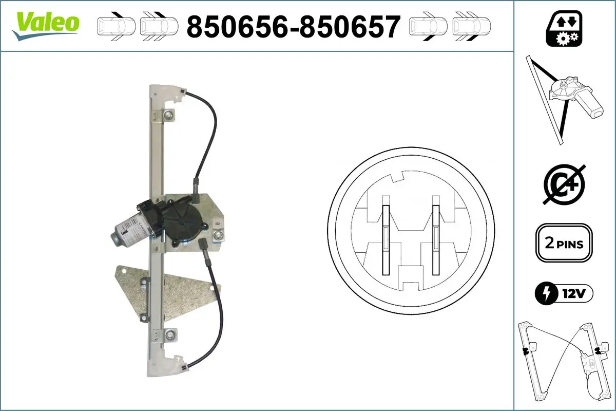 Fensterheber vorne links VALEO 850656