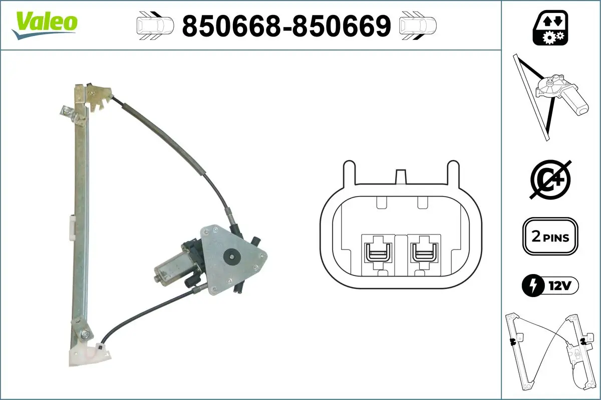 Fensterheber vorne links VALEO 850668
