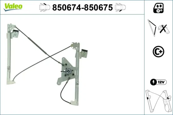 Fensterheber vorne links VALEO 850674 Bild Fensterheber vorne links VALEO 850674