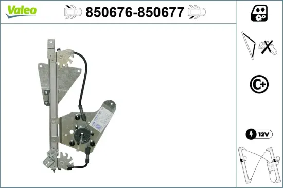 Fensterheber hinten links VALEO 850676 Bild Fensterheber hinten links VALEO 850676