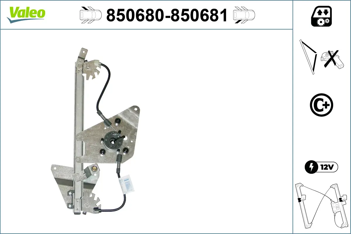 Fensterheber hinten rechts VALEO 850681