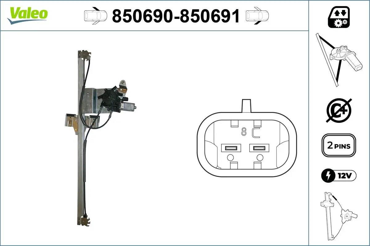 Fensterheber vorne links VALEO 850690
