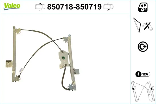 Fensterheber vorne links VALEO 850718 Bild Fensterheber vorne links VALEO 850718
