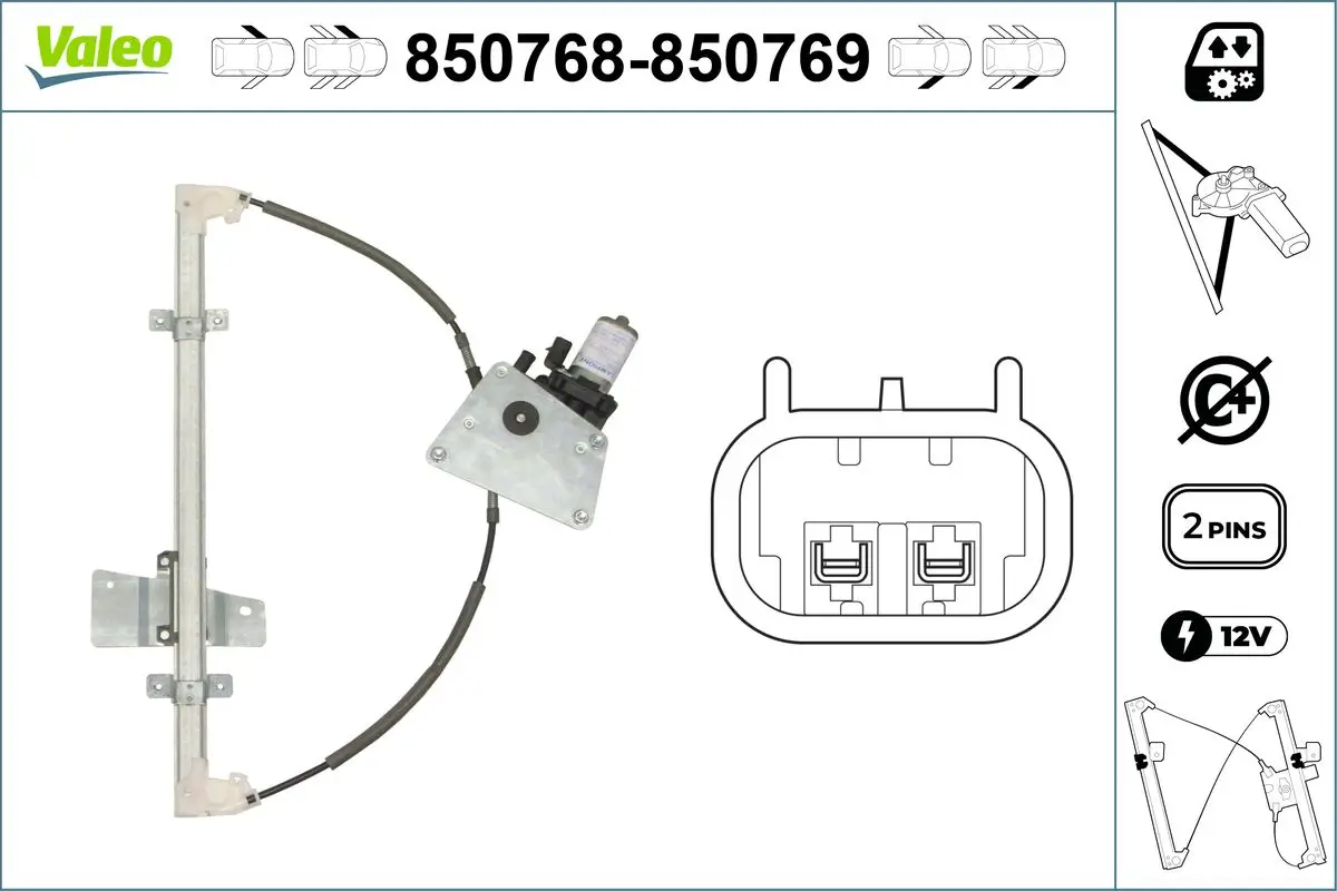 Fensterheber vorne links VALEO 850768