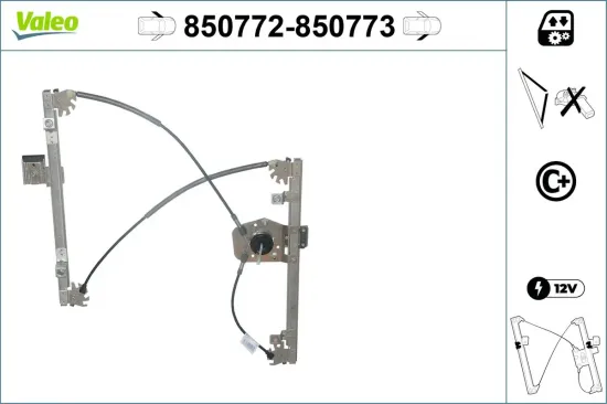 Fensterheber vorne links VALEO 850772 Bild Fensterheber vorne links VALEO 850772