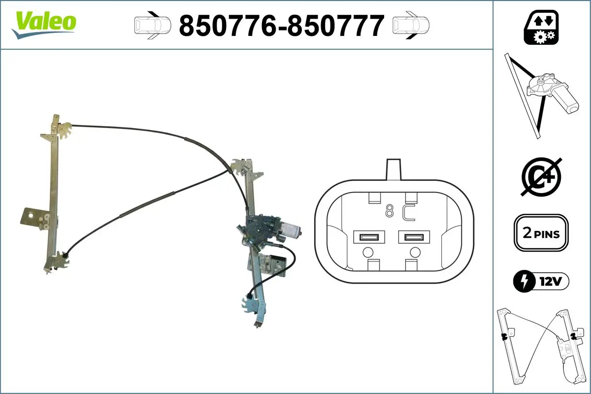 Fensterheber vorne links VALEO 850776