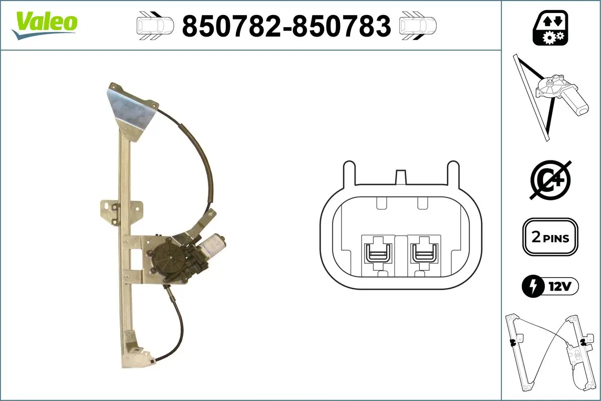 Fensterheber vorne links VALEO 850782