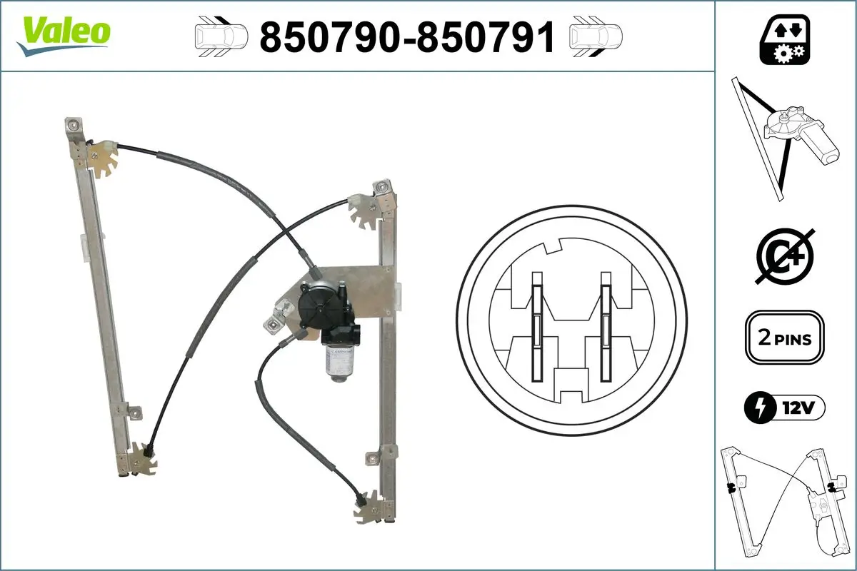 Fensterheber vorne links VALEO 850790