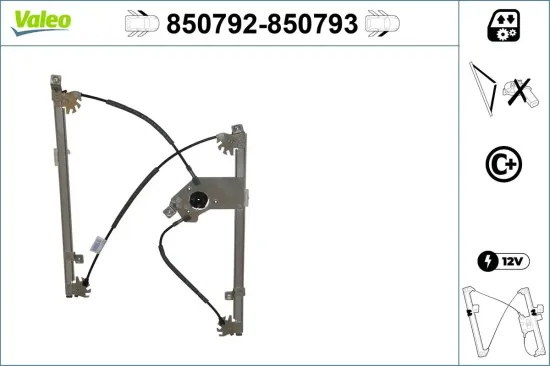 Fensterheber vorne links VALEO 850792 Bild Fensterheber vorne links VALEO 850792