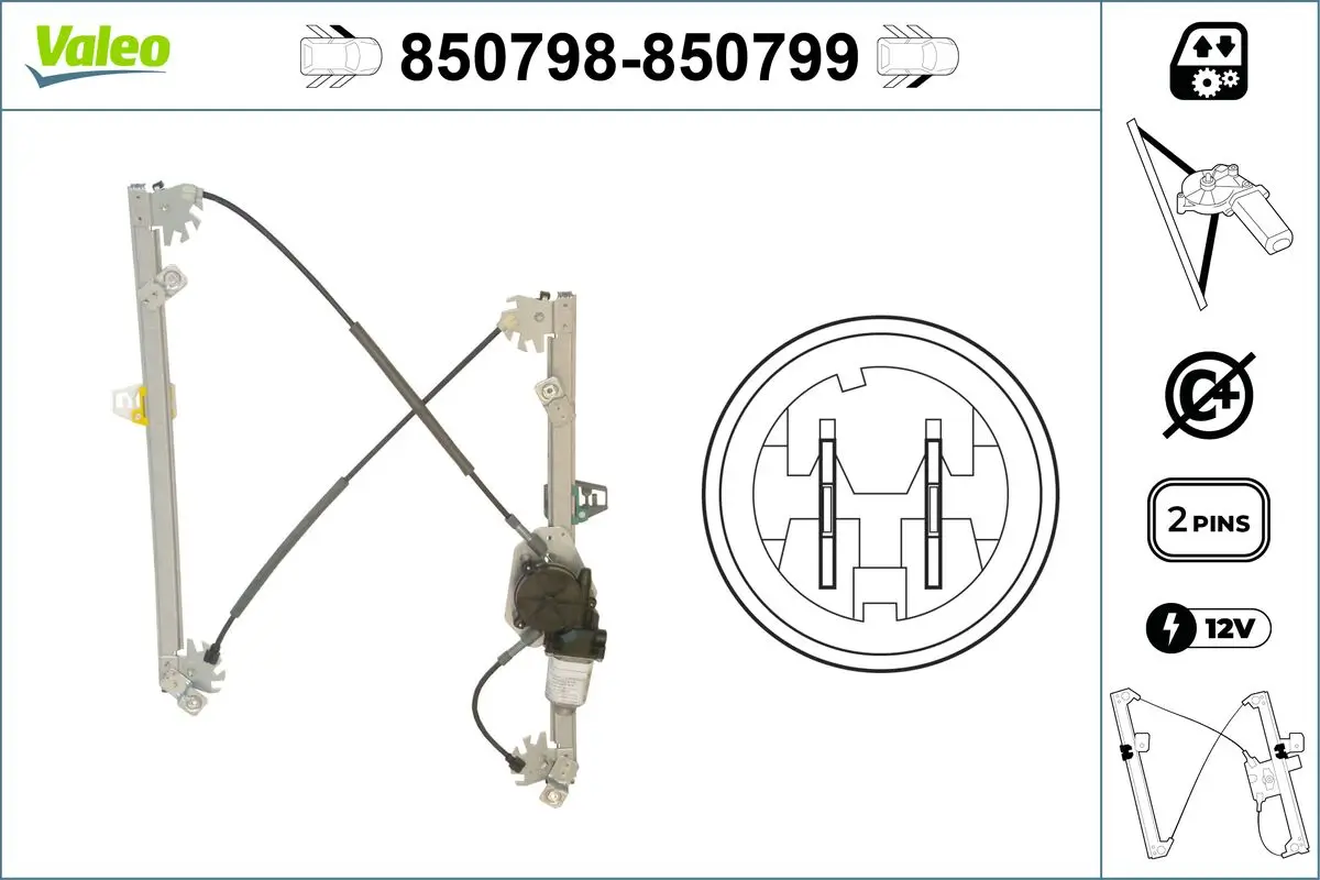 Fensterheber vorne links VALEO 850798