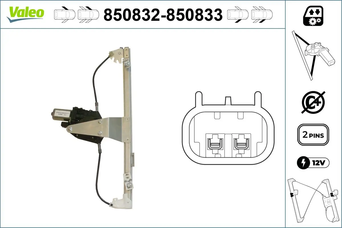 Fensterheber vorne links VALEO 850832
