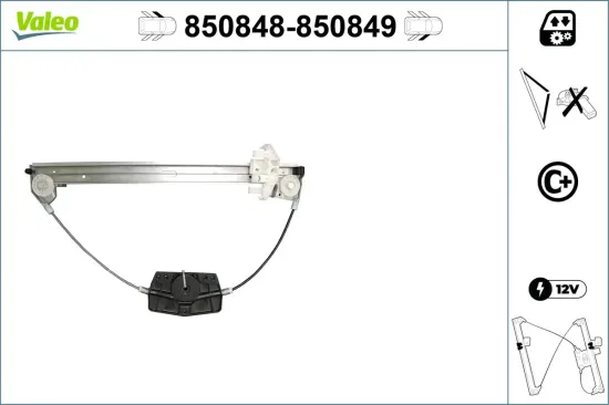 Fensterheber vorne links VALEO 850848 Bild Fensterheber vorne links VALEO 850848