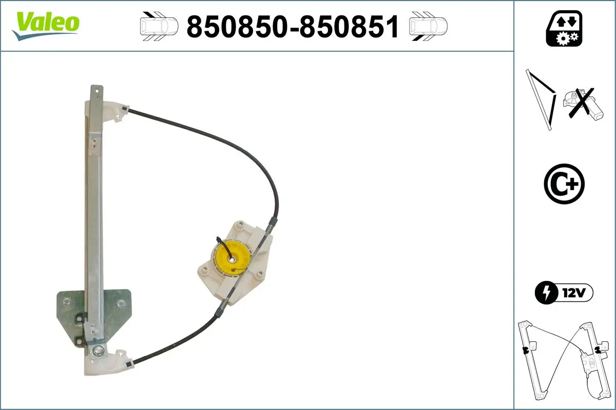 Fensterheber hinten links VALEO 850850