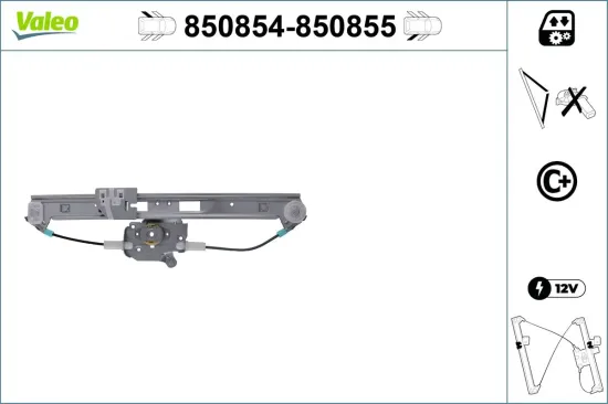 Fensterheber hinten links VALEO 850854 Bild Fensterheber hinten links VALEO 850854