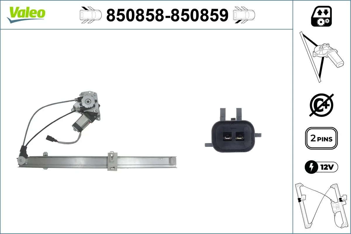 Fensterheber hinten links VALEO 850858